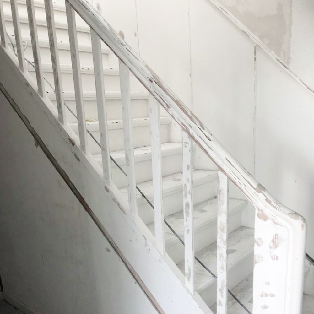 Treppe vor der Sanierung ?